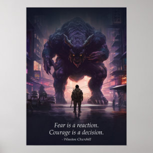 Affiche Cyberpunk - Guerrier, gym, entraînement, succès