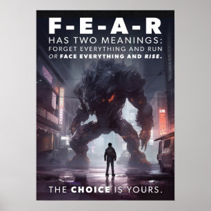 Affiche Cyberpunk - Guerrier, gym, entraînement, succès