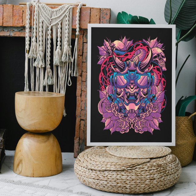 Affiche Cyberpunk Oni (Créateur téléchargé)