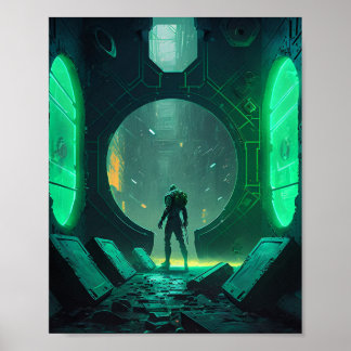 Affiche Cyberpunk Réalité virtuelle