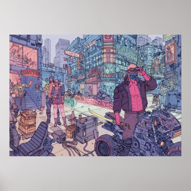 Affiche Cyberpunk Tyger Claws Gang (Devant)