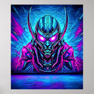 Affiche Cyberpunk Vibe héroïque