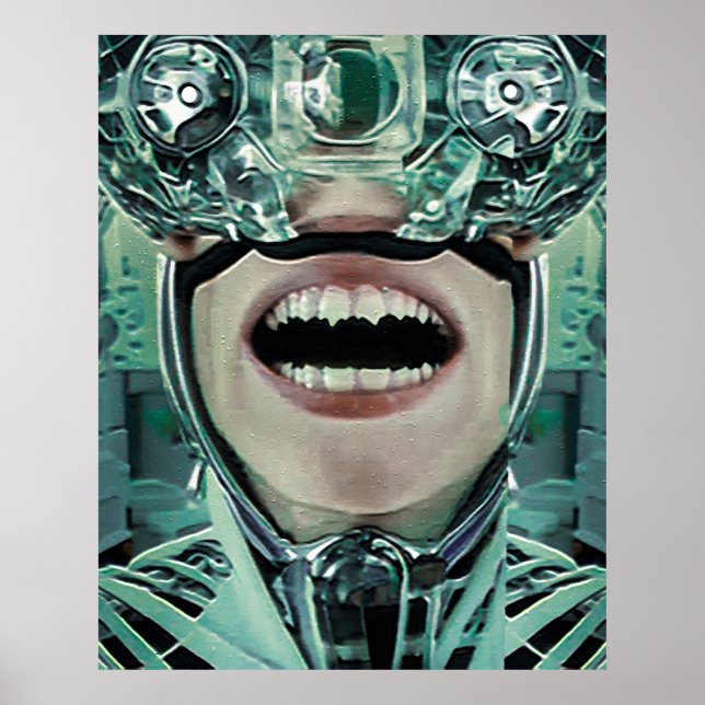 Affiche Cyborg à l'art numérique chirurgical (Devant)