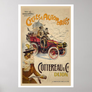 Affiche Cycles et Automobiles Cottereau et Cie, Dijon