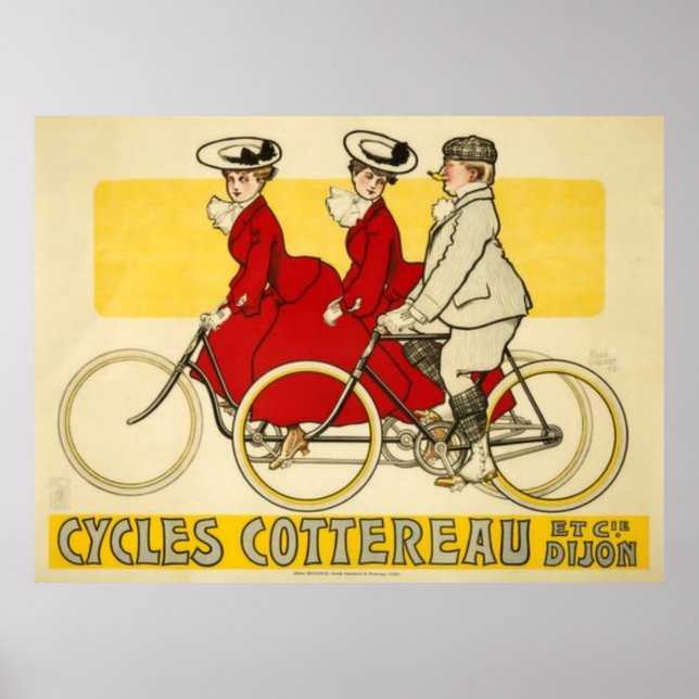 Affiche Cycles vintages Cottereau par René Vincent (Devant)