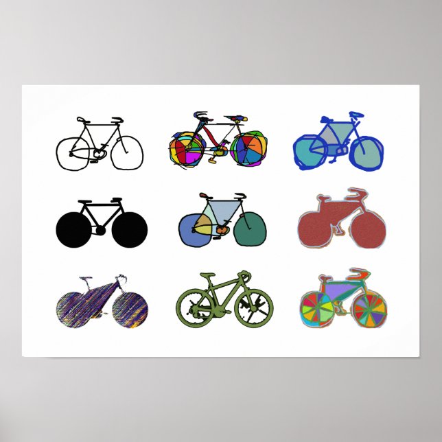 Affiche cycling :) graphic-bikes illustrations (Devant)