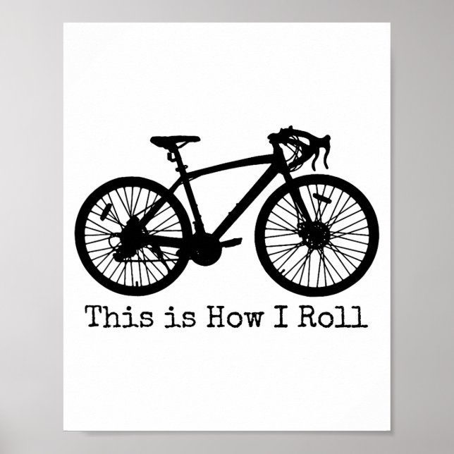 Affiche Cycling Road Bike Bicycle Funny Cyclist  (Devant)