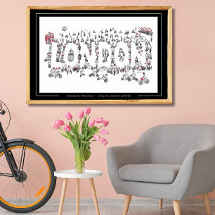 Affiche Cyclisme Autour De La Ligne London Art