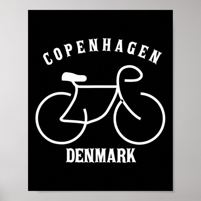 Affiche Cyclisme Copenhague Danemark Graphique  (Devant)