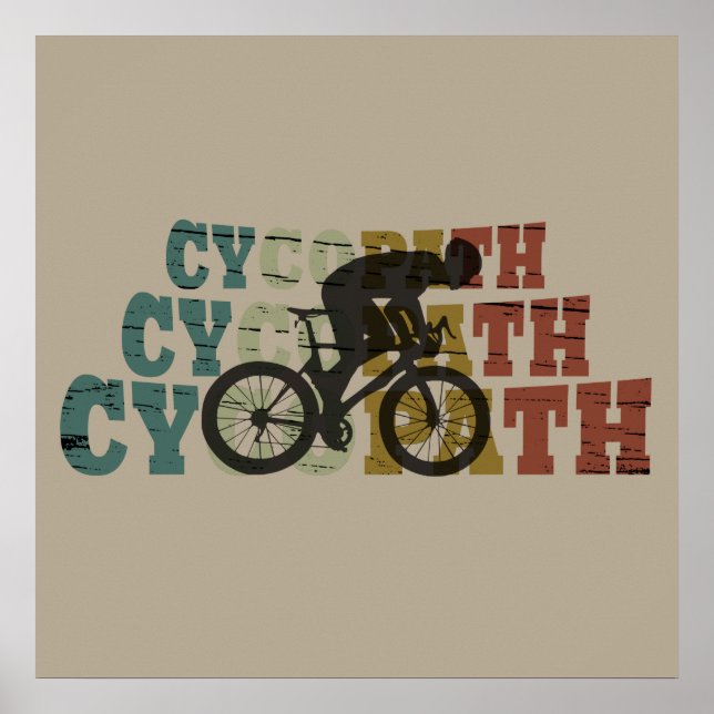 Affiche cyclisme hors route cyclisme à vélo (Devant)