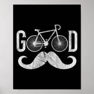 Affiche Cyclisme Vélo Moustache Vtt Vélo De Montagne Condu