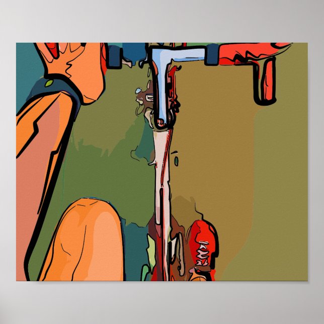 Affiche Cycliste (Devant)