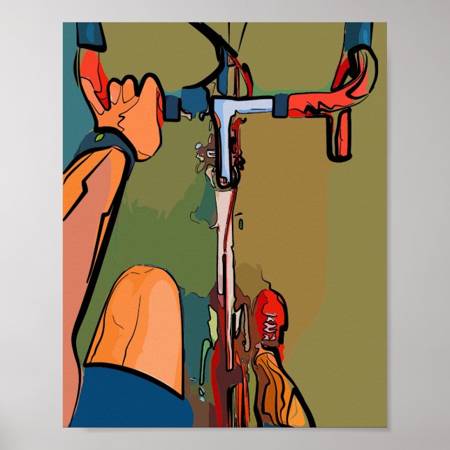Affiche Cycliste (Devant)
