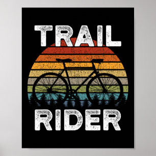 Affiche Cycliste de Trail Vtt Vélo Bicyclette Cyclisme