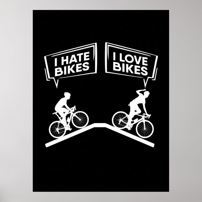 Affiche Cycliste I Love Bikes (Devant)