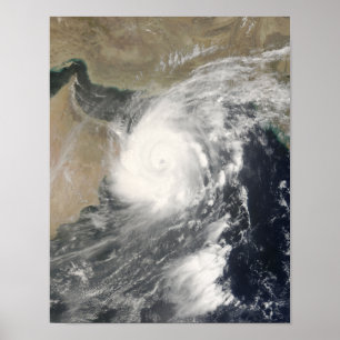 Affiche Cyclone tropical Gonu en mer d'Oman
