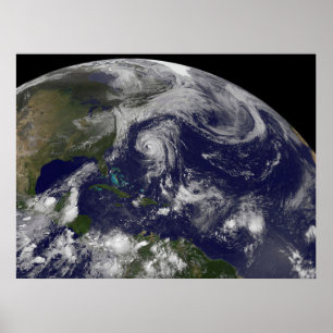 Affiche Cyclones Tropicaux Katia, Lee, Maria Et Nate.