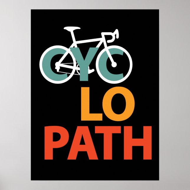 Affiche Cyclopath Bicycle Funny Cycling (Devant)
