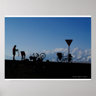 Affiche Cyclotourisme au Kirghizistan