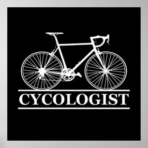 Affiche cycologist Funny Cycling for Cyclists and Bikers