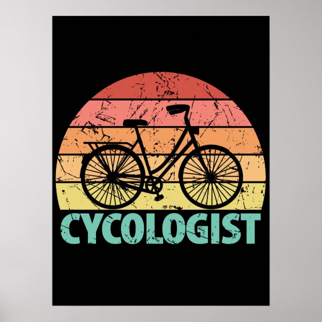 Affiche Cycologiste Funny Cycling (Devant)