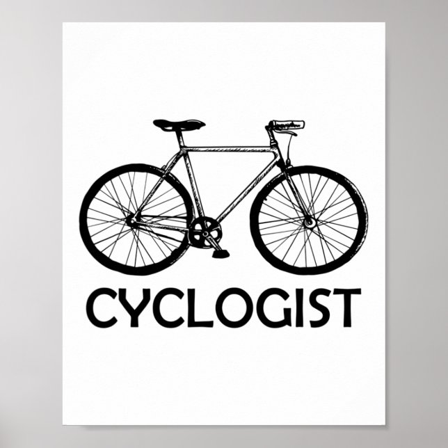 Affiche Cycologiste Vélo de Montagne Bicyclette Mtb Cyclis (Devant)