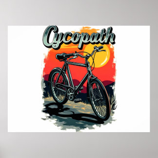 Affiche Cycopath : Conception du vélo couché de soleil