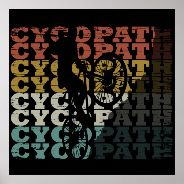Affiche cycopath off road biking saying (Devant)