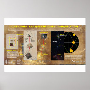Affiche Cydonia-Mars : Alignement d'Orion