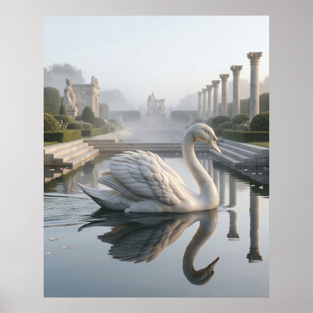 Affiche Cygne de marbre Lac silencieux (Devant)