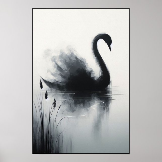 Affiche Cygne Serène Dans Les Eaux Mortes (Devant)