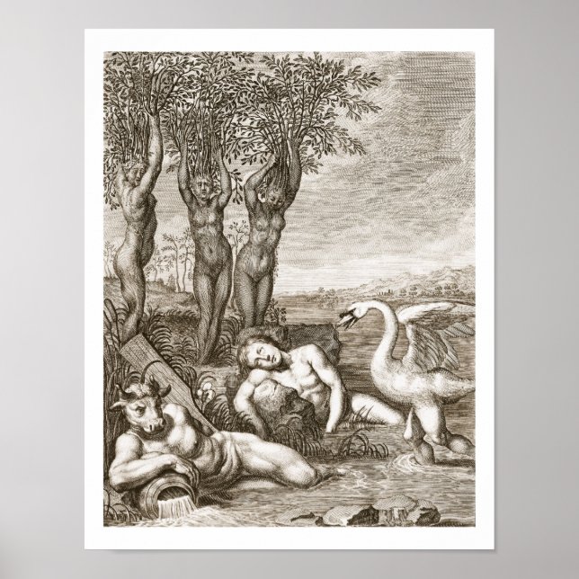 Affiche Cygnus Transformé en cygne et site de Phaeton (Devant)