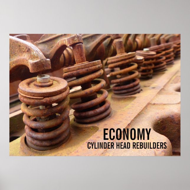 Affiche Cylinder Head Rebuilders Rusty Engine Block Photo (Devant)