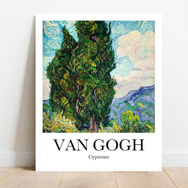 Affiche Cyprès par Vincent Van Gogh (Van Gogh's Bold Cypresses: A masterpiece for your walls. High-quality art poster)