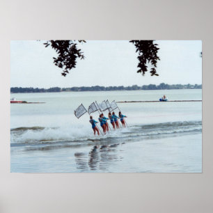 Affiche Cypress Gardens Florida Girls Water Ski Team Photo