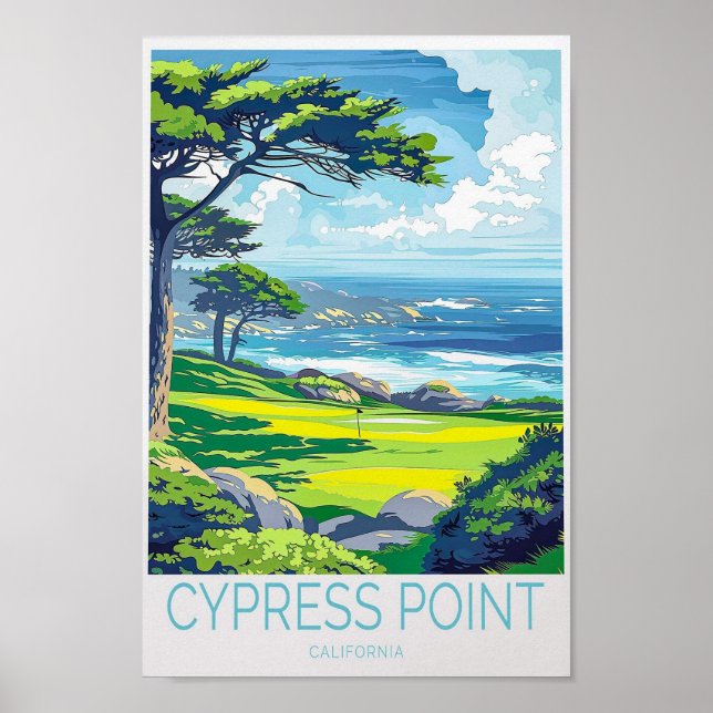 Affiche Cypress Point California Travel (Devant)