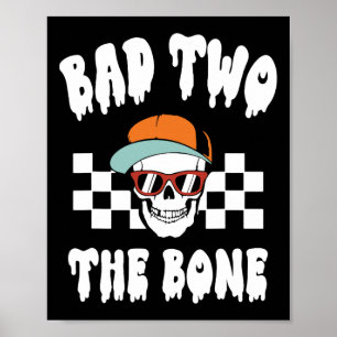 Affiche D Deux Le Bone Funny 2e Anniversaire Halloween Ske
