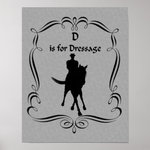 Affiche D Est Pour Cheval Dressage Et Silhouette Rider