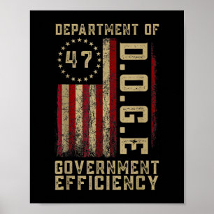 Affiche D.o.g.e Doge Département de l'Efficacité du Gouver