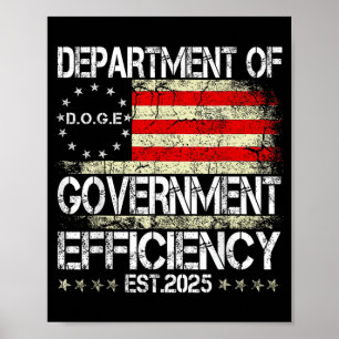 Affiche D.o.g.e Doge Département de l'efficacité gouvernem