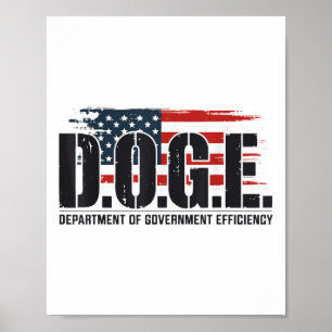 Affiche D.o.g.e Doge Département de l'efficacité gouvernem