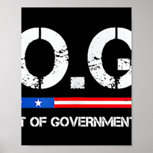Affiche D.o.g.e Doge Département de l'efficacité gouvernem