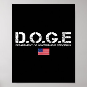 Affiche D.o.g.e Doge Département de l'efficacité gouvernem