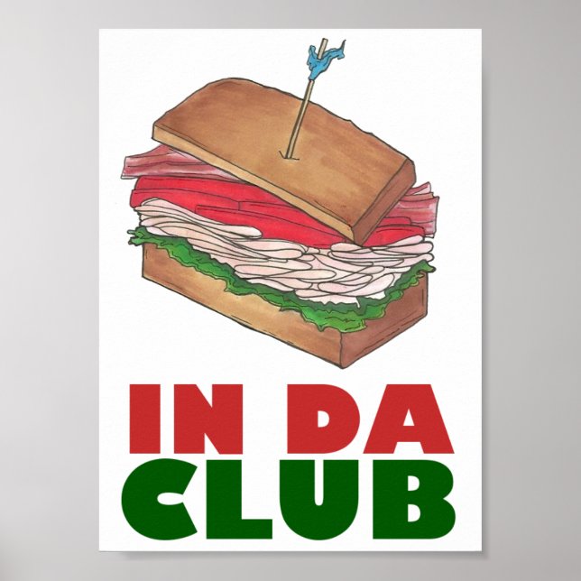 Affiche Da Club Turkey Club Sandwich Diner Foody Diner (Devant)