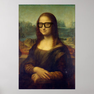 Affiche da Vinci Mona Lisa en Cool lunettes de haute quali