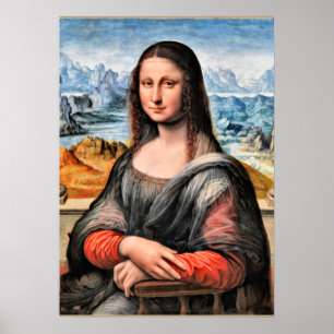 Affiche Da Vinci - Mona Lisa, peinture mondialement connue