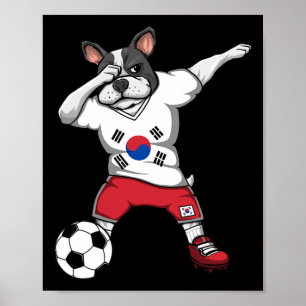 Affiche Dab Bouledogue Français Corée du Sud Supporters de