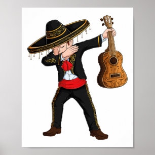 Affiche Dab Costume Mariachi mexicain Charro Sombrero Cinc