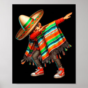 Affiche Dab Dance Dabbing Mexicaine Poncho Cinco De Mayo H