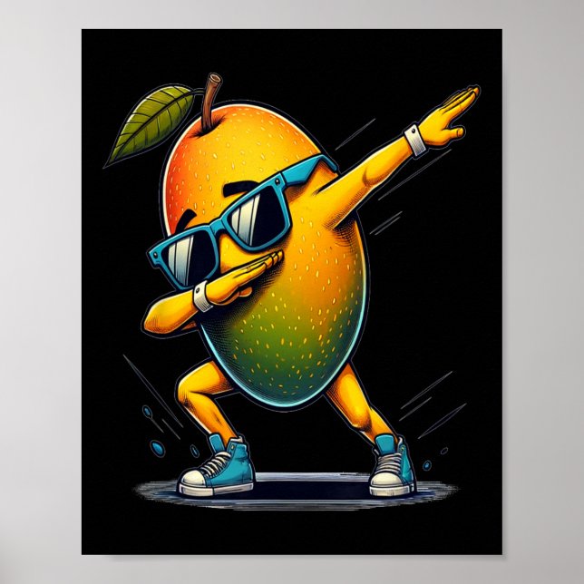 Affiche Dab Dance Mango Danser Danser Dabbing Fruit (Devant)